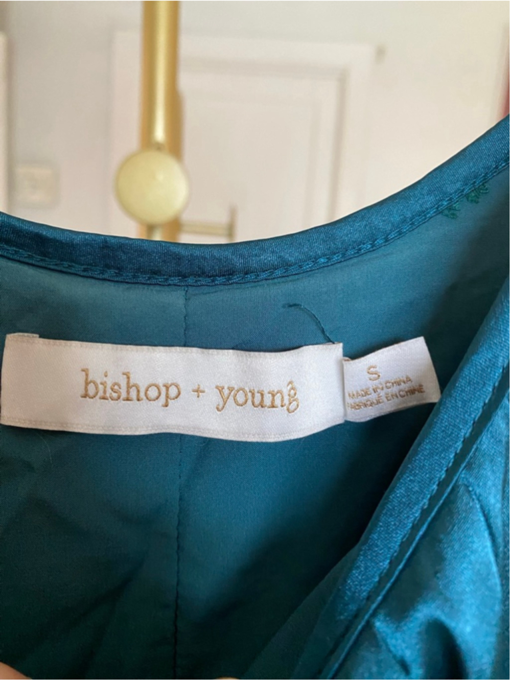 Bishop + Young Teal Pleated Maxi Dress Quiet Luxury Old Money Coquette Feminine - Picture 5 of 7